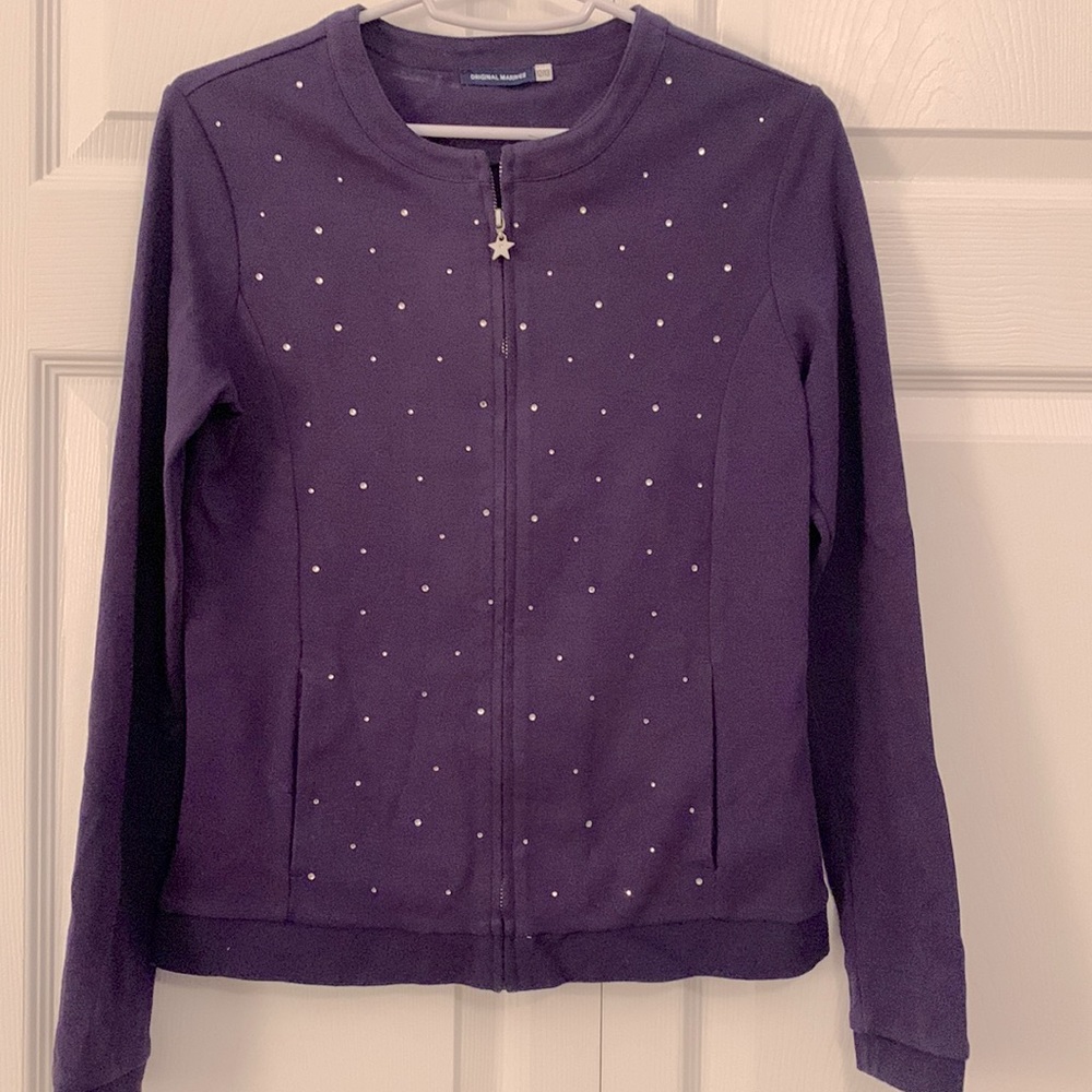 Girls Sparkle Zip Up Italian 10/12